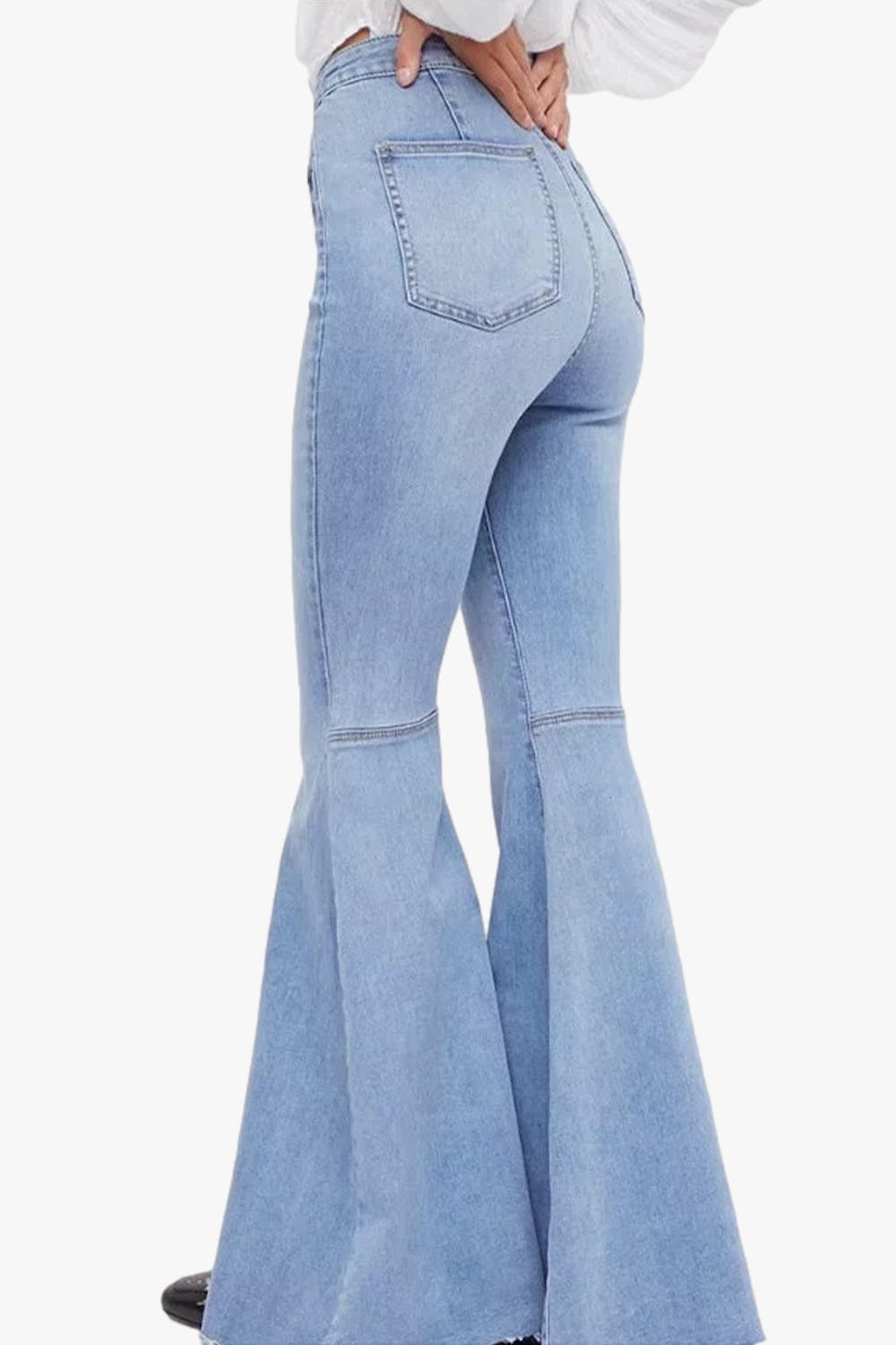 Skinny High Waist Flare Denim Jeans