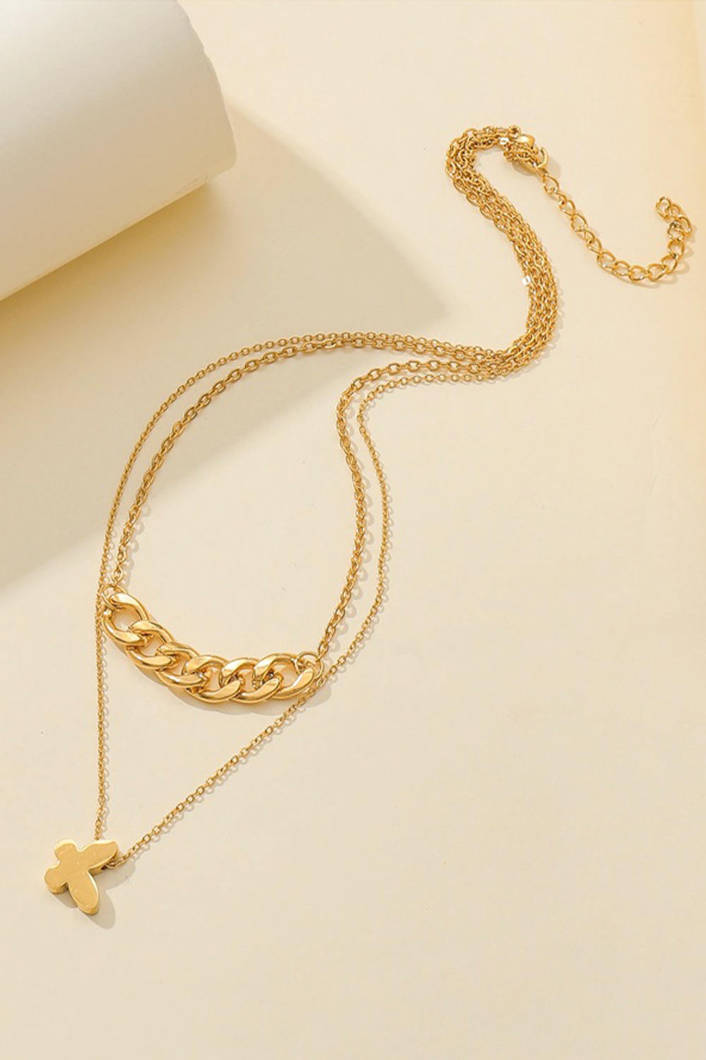 Butterfly Chain Golden Layered Necklace