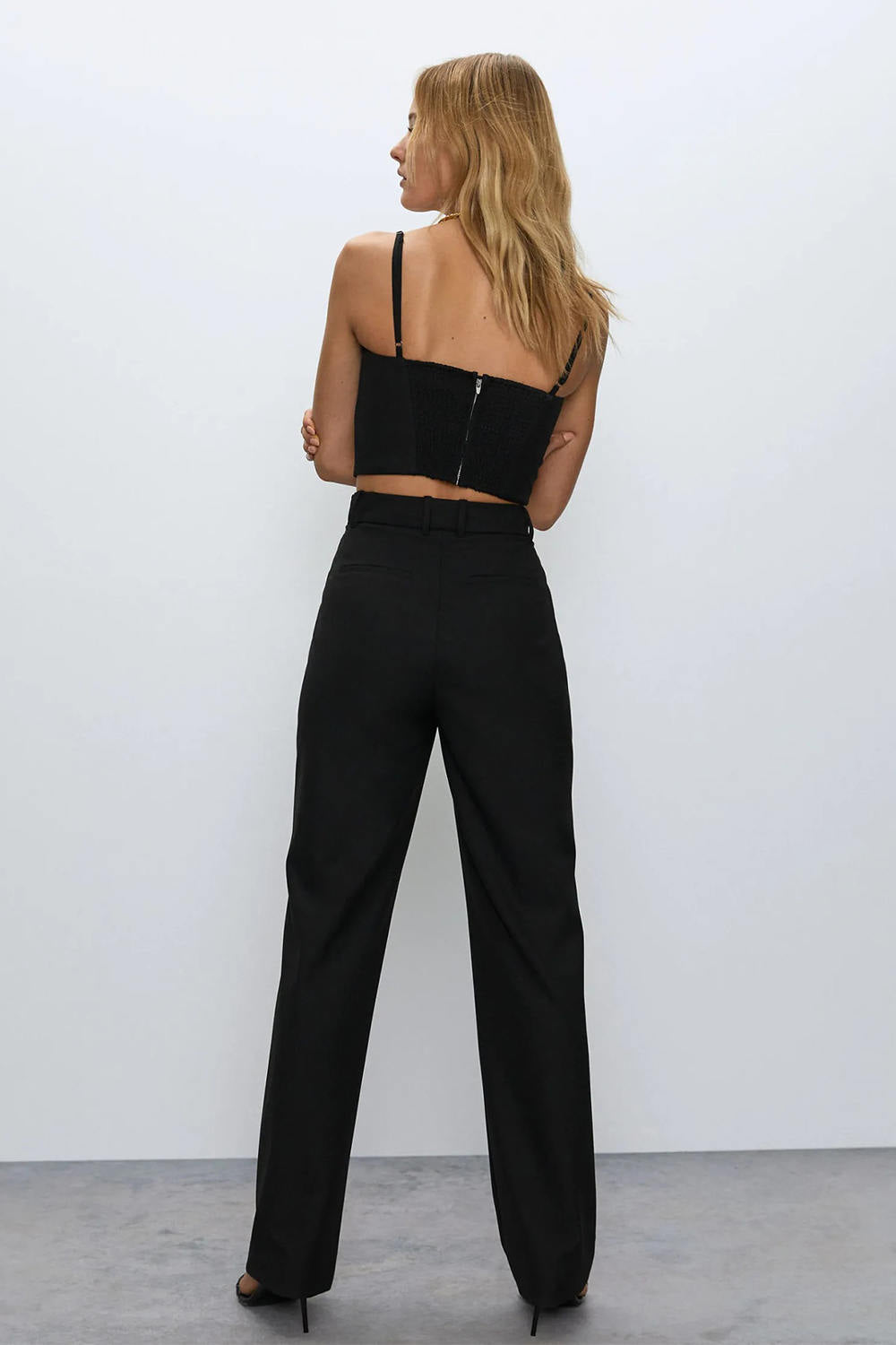 Black High Rise Dress Pants