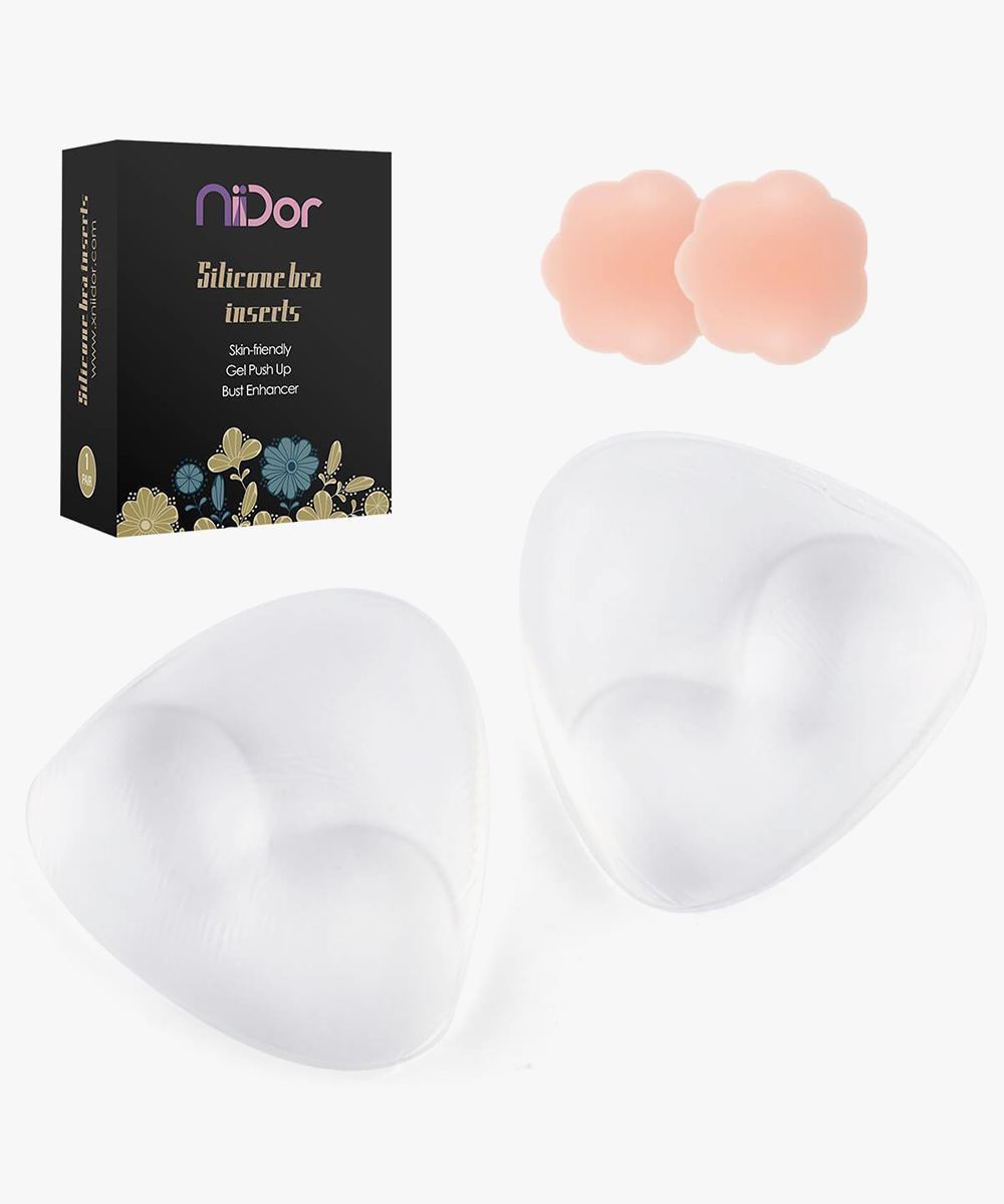 Triangle Shape Transparent Silicone Bra Pads