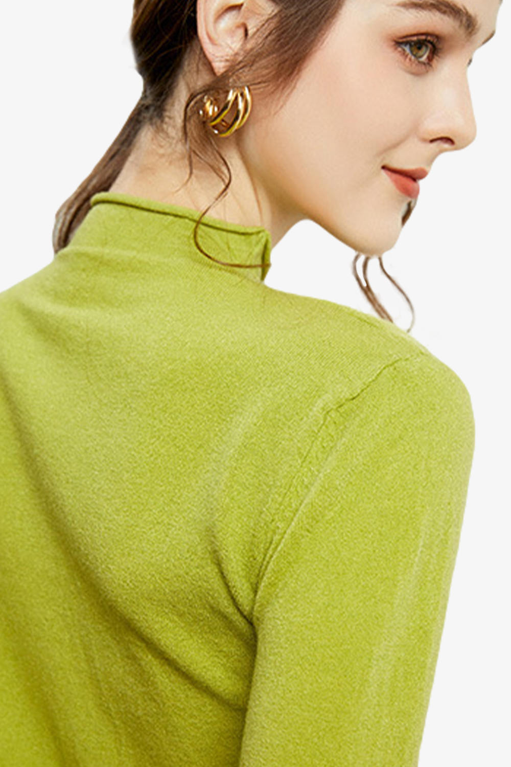 Winter Crimping Mock Neck Sweater