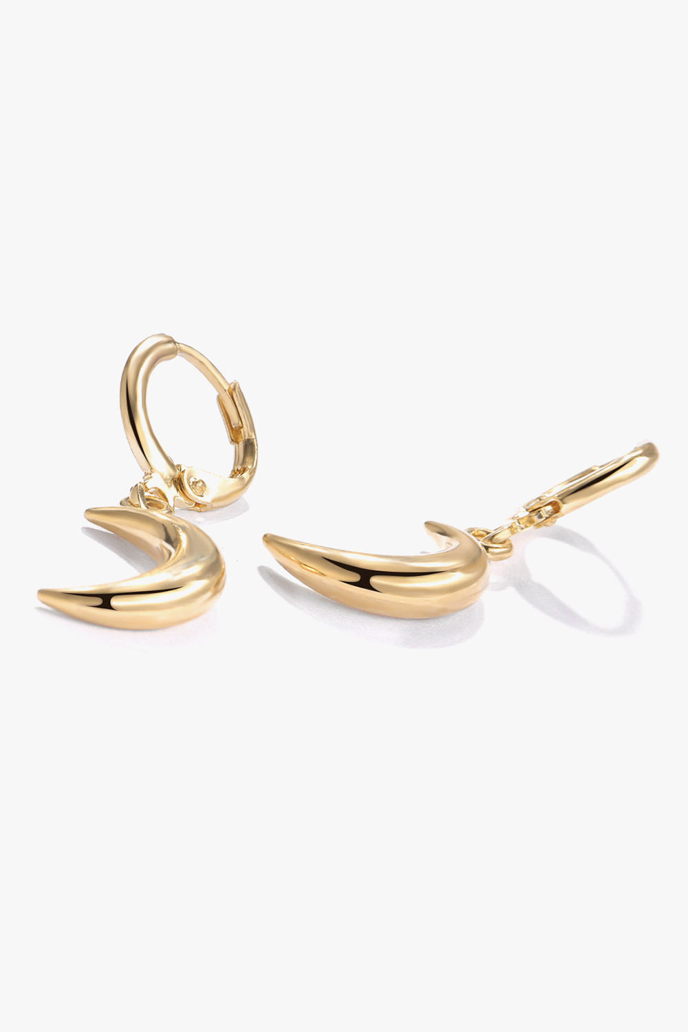 Moon Alloy Hoop Earrings