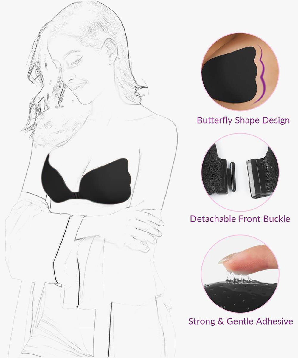 Wing Style Silicone Sticky Bra