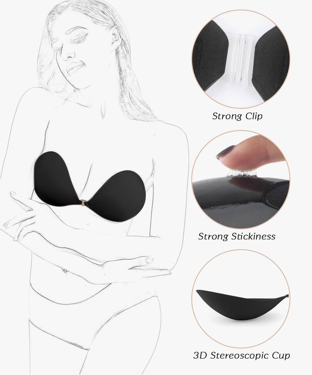 Star Fabric Push-up Adhesive Bra