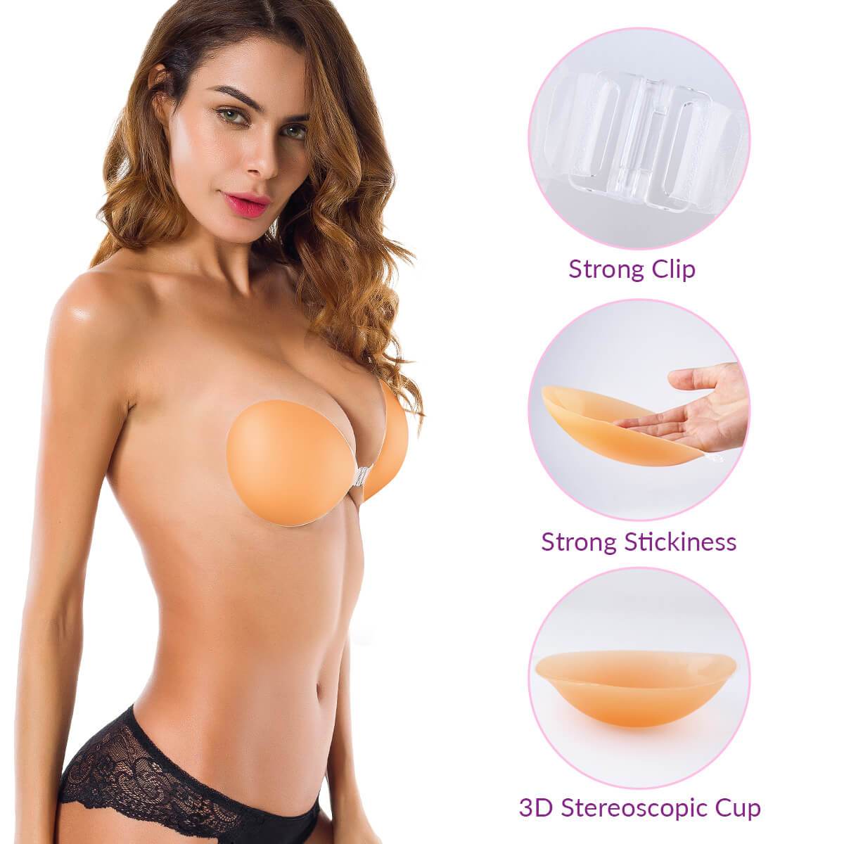 Backless Strapless Stick-on Silicone Bras