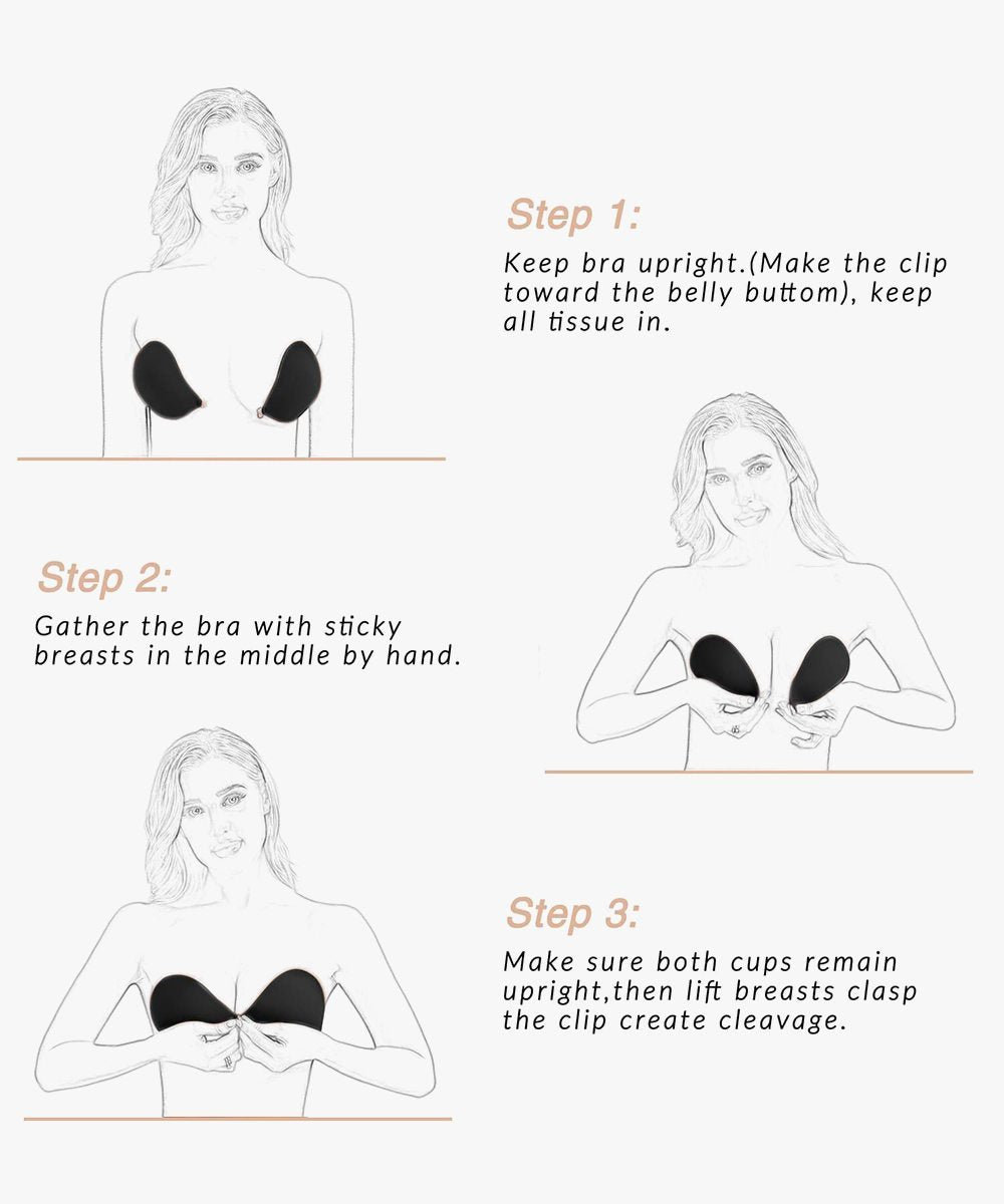 Star Fabric Push-up Adhesive Bra