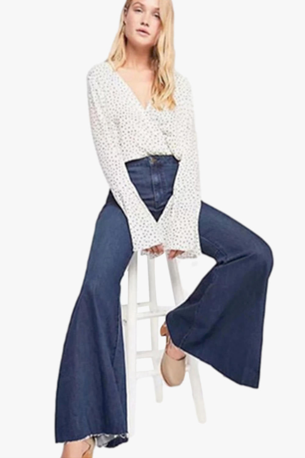 Skinny High Waist Flare Denim Jeans