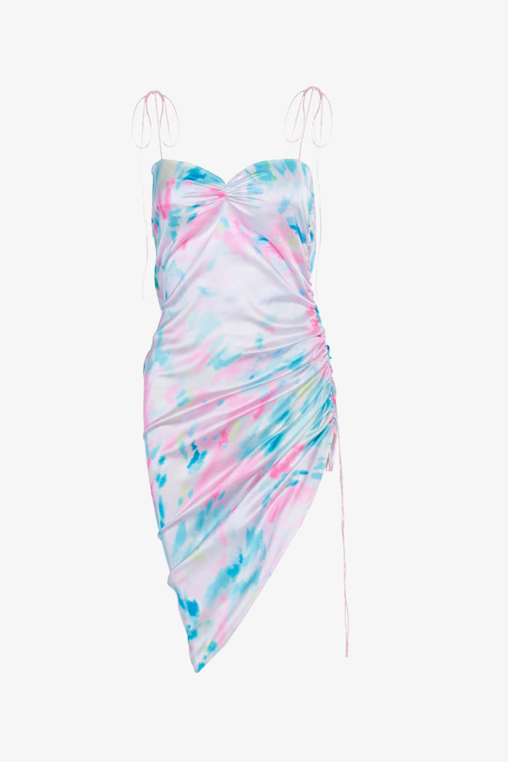 Open Back Drawstring Tie Dye Dress