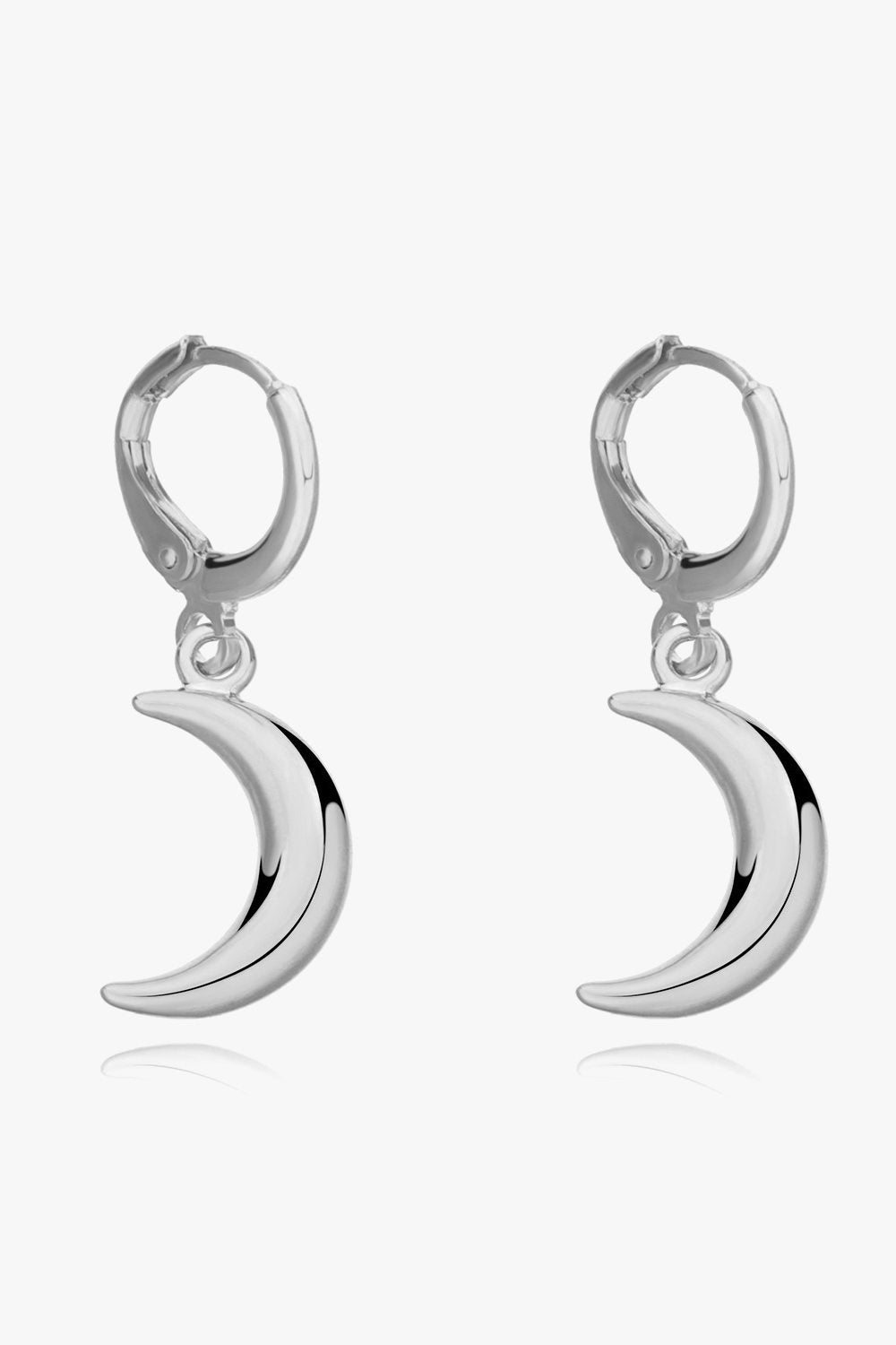 Moon Alloy Hoop Earrings