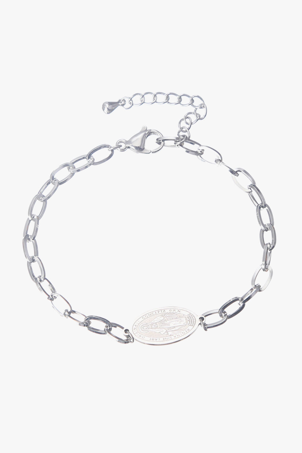 Saint Stainless Steel Golden Bracelet