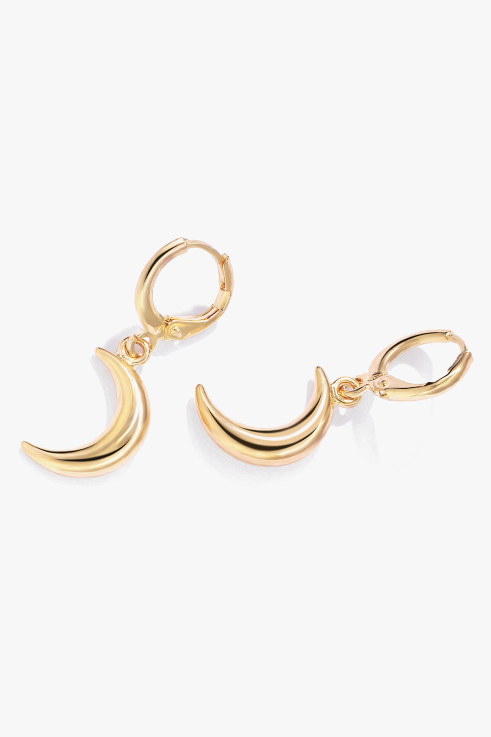 Moon Alloy Hoop Earrings