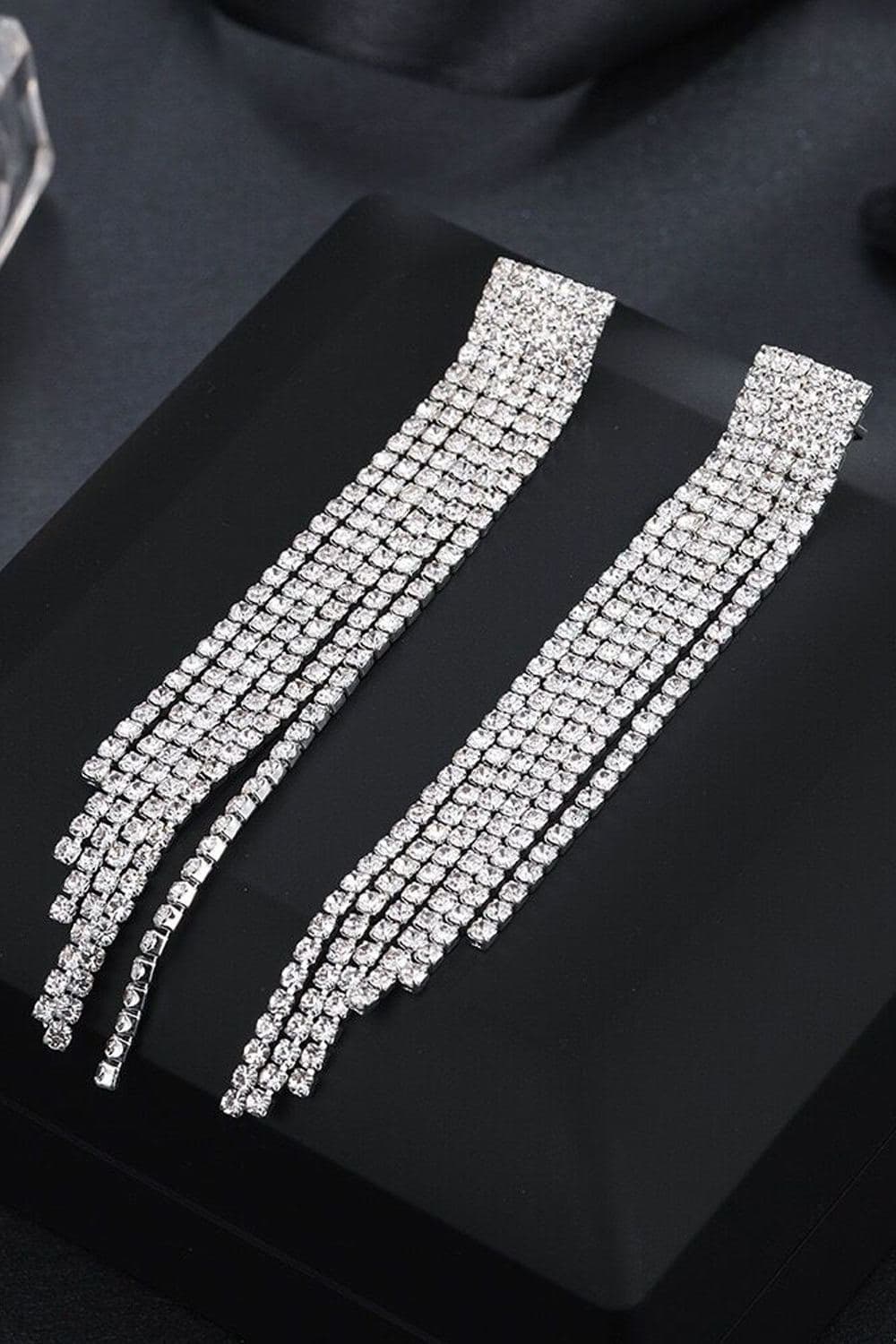 Exaggerated Tassel Diamond Earrings 