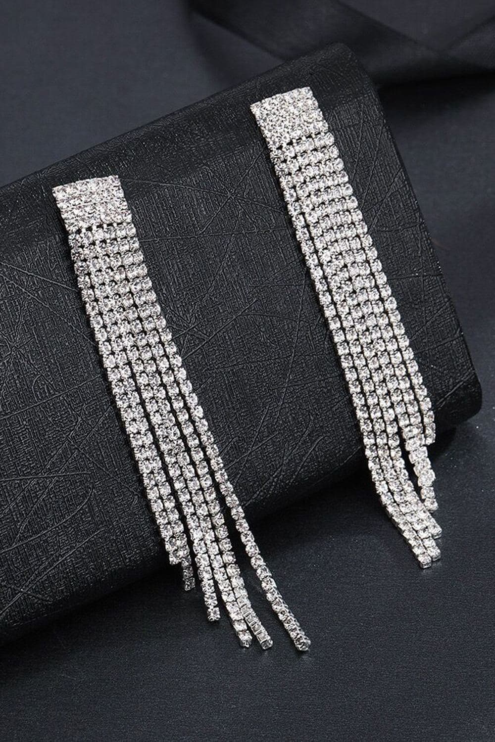 Exaggerated Tassel Diamond Earrings 