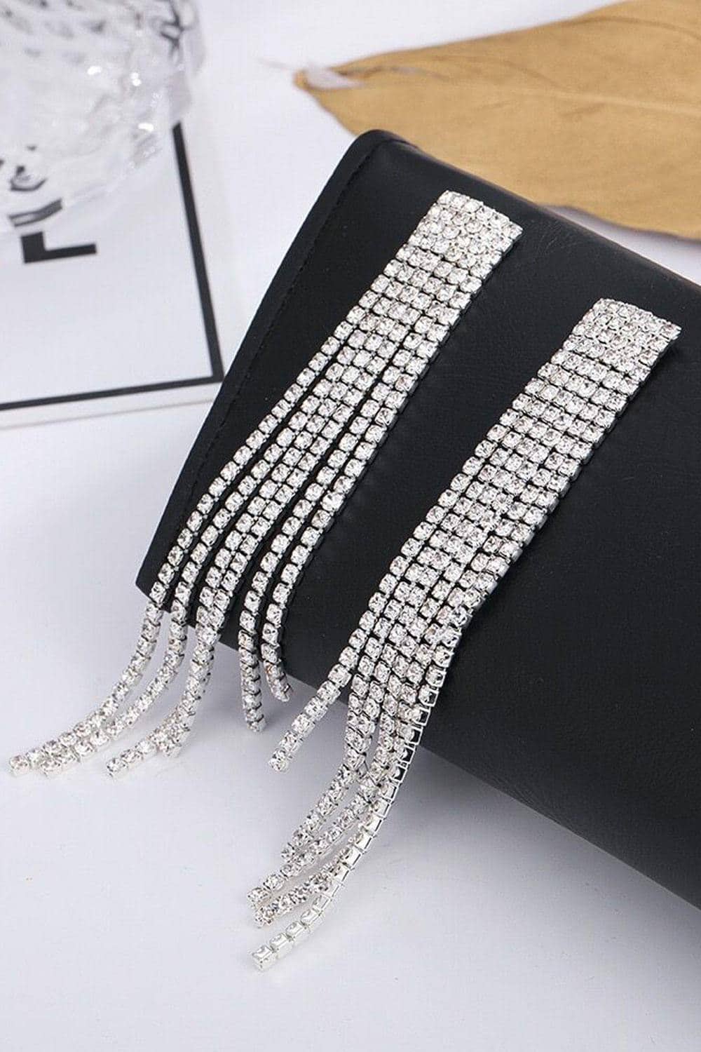 Exaggerated Tassel Diamond Earrings 