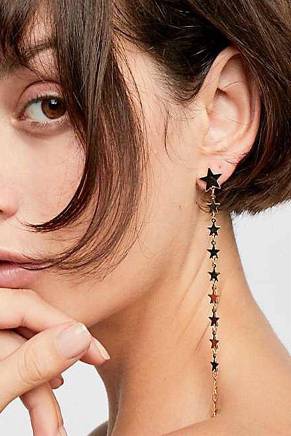 Star Decoration Long Tassel Earrings 