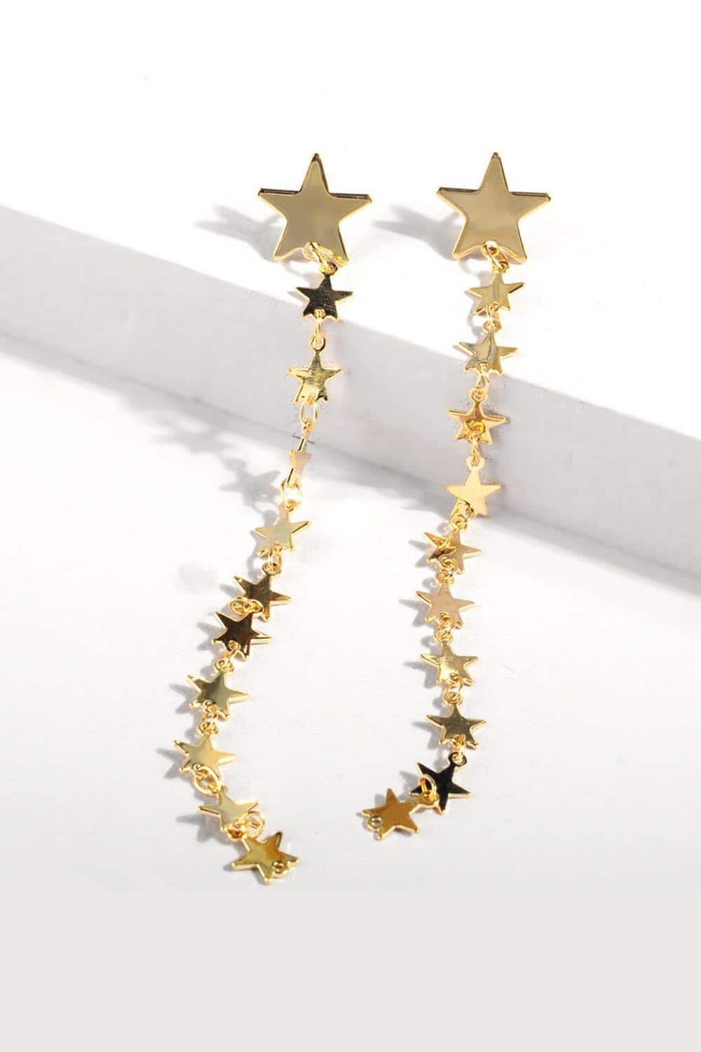 Star Decoration Long Tassel Earrings 