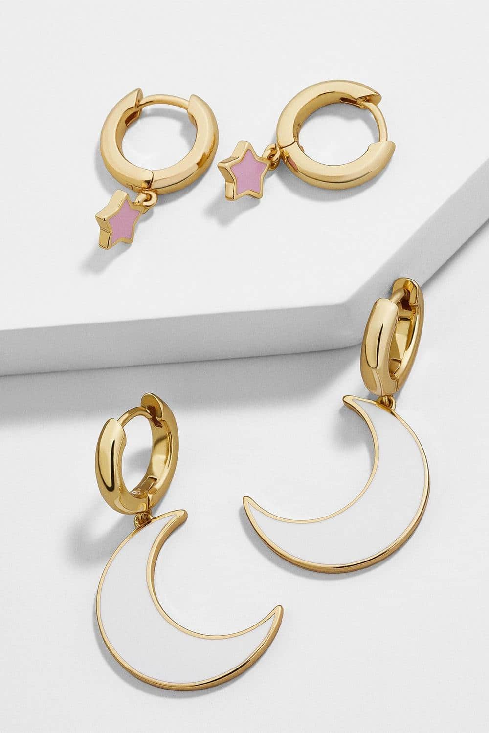 Star Moon Decoration Metal Earrings 