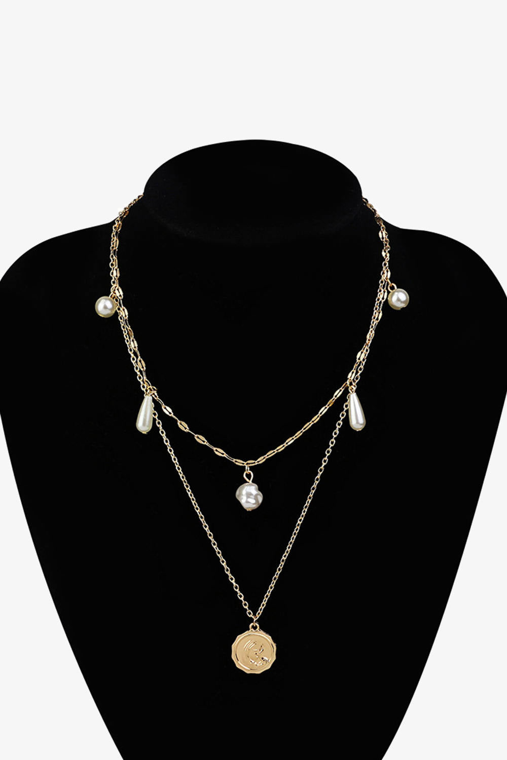 Pearl Avatar Alloy Layered Necklaces