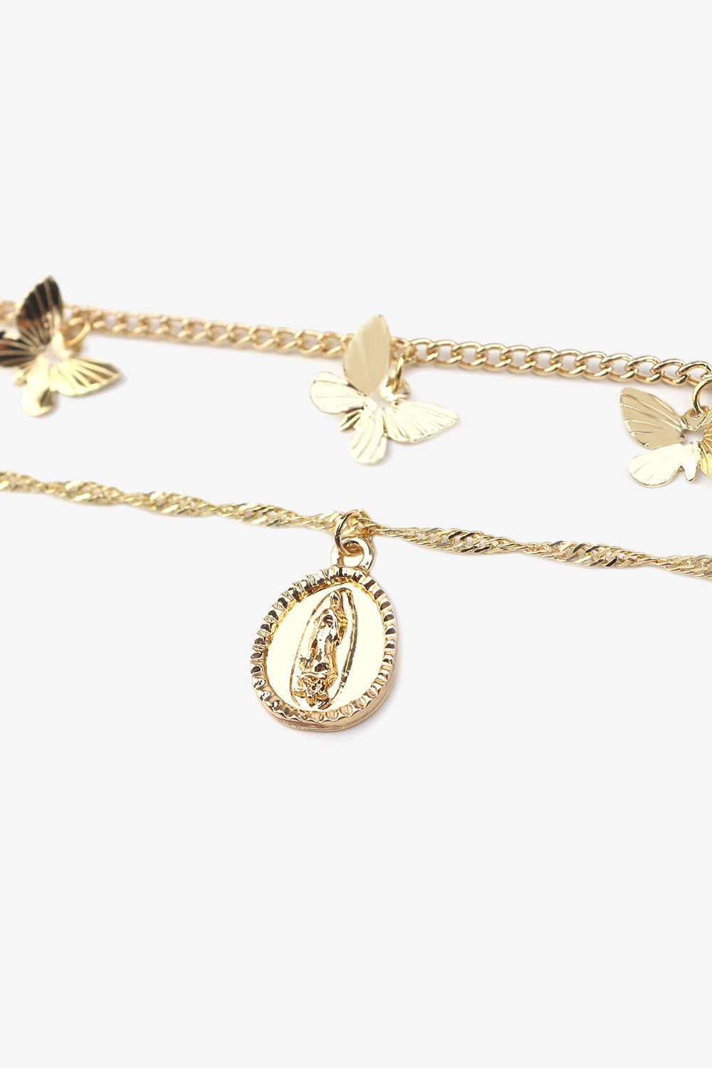 Butterfly Alloy Layered Necklace