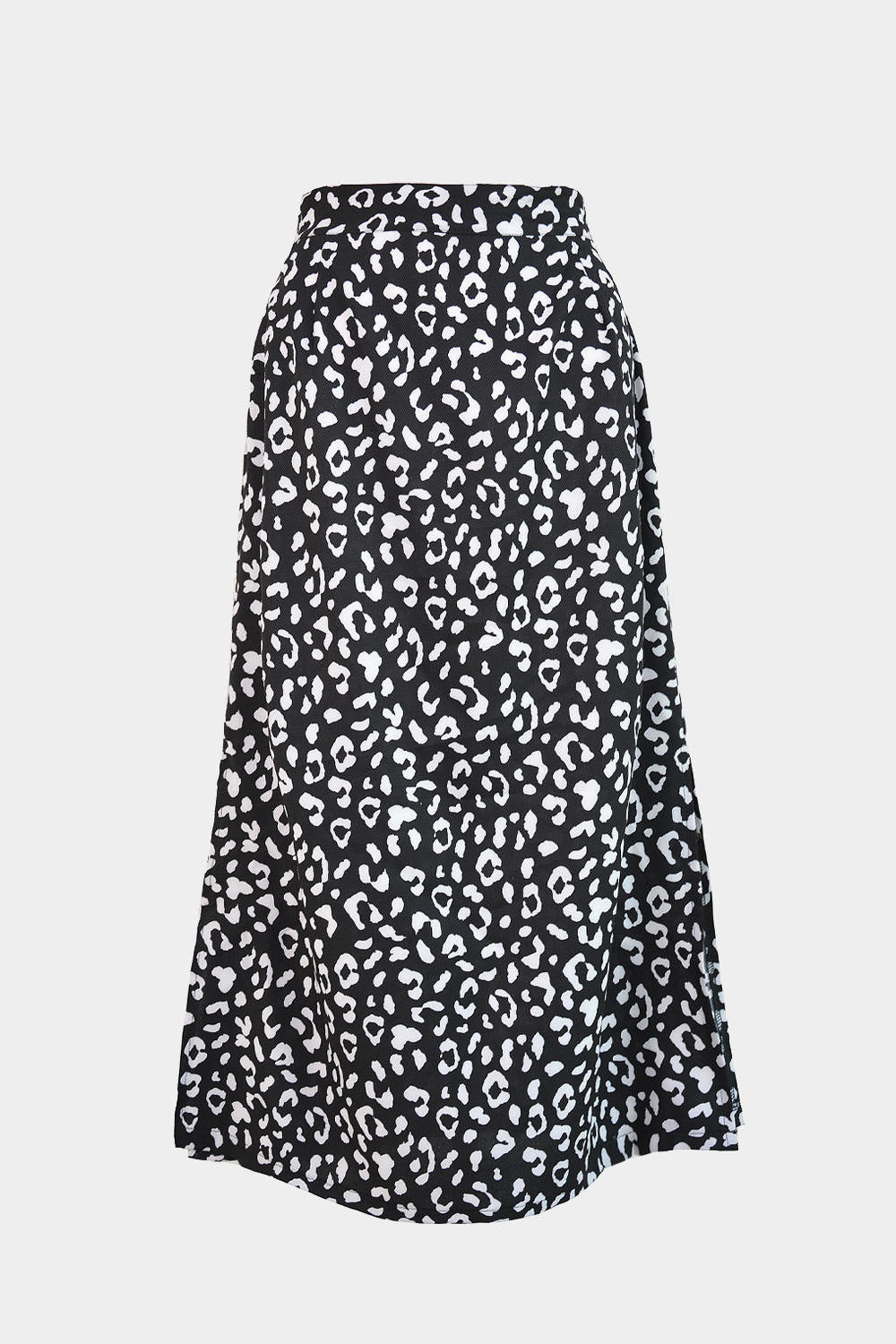 Casual Chiffon Leopard Print Split Long Skirts