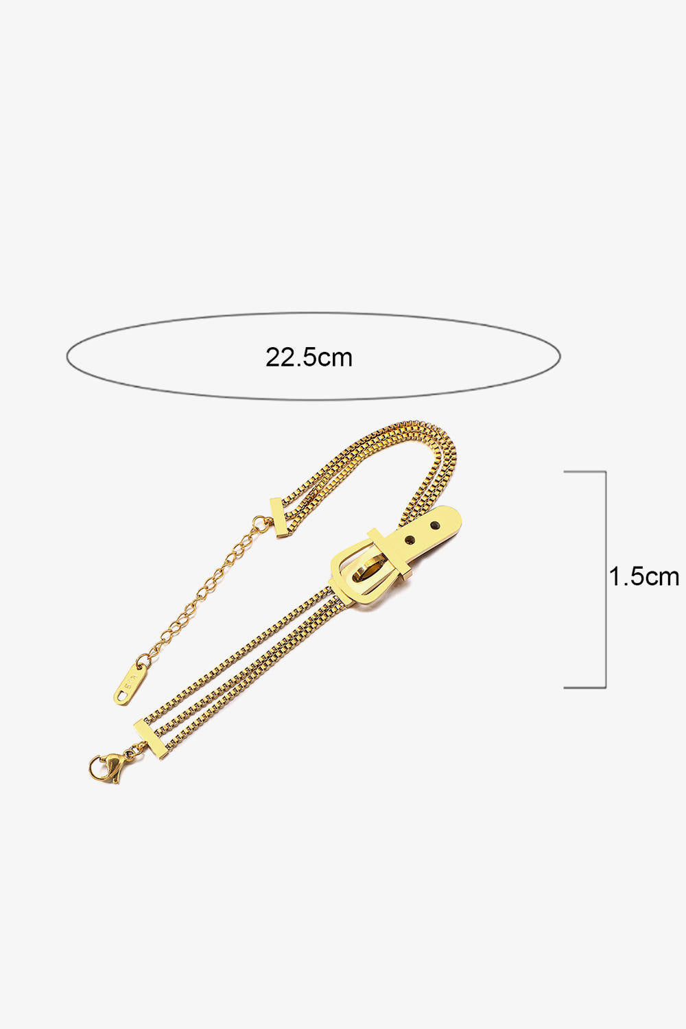 Golden Belt Buckle Chain Bracelet