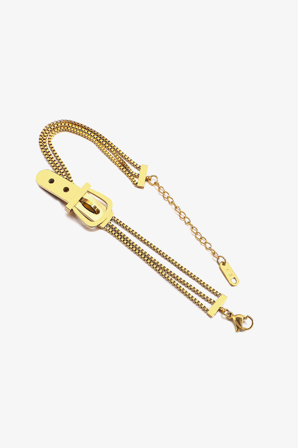 Golden Belt Buckle Chain Bracelet