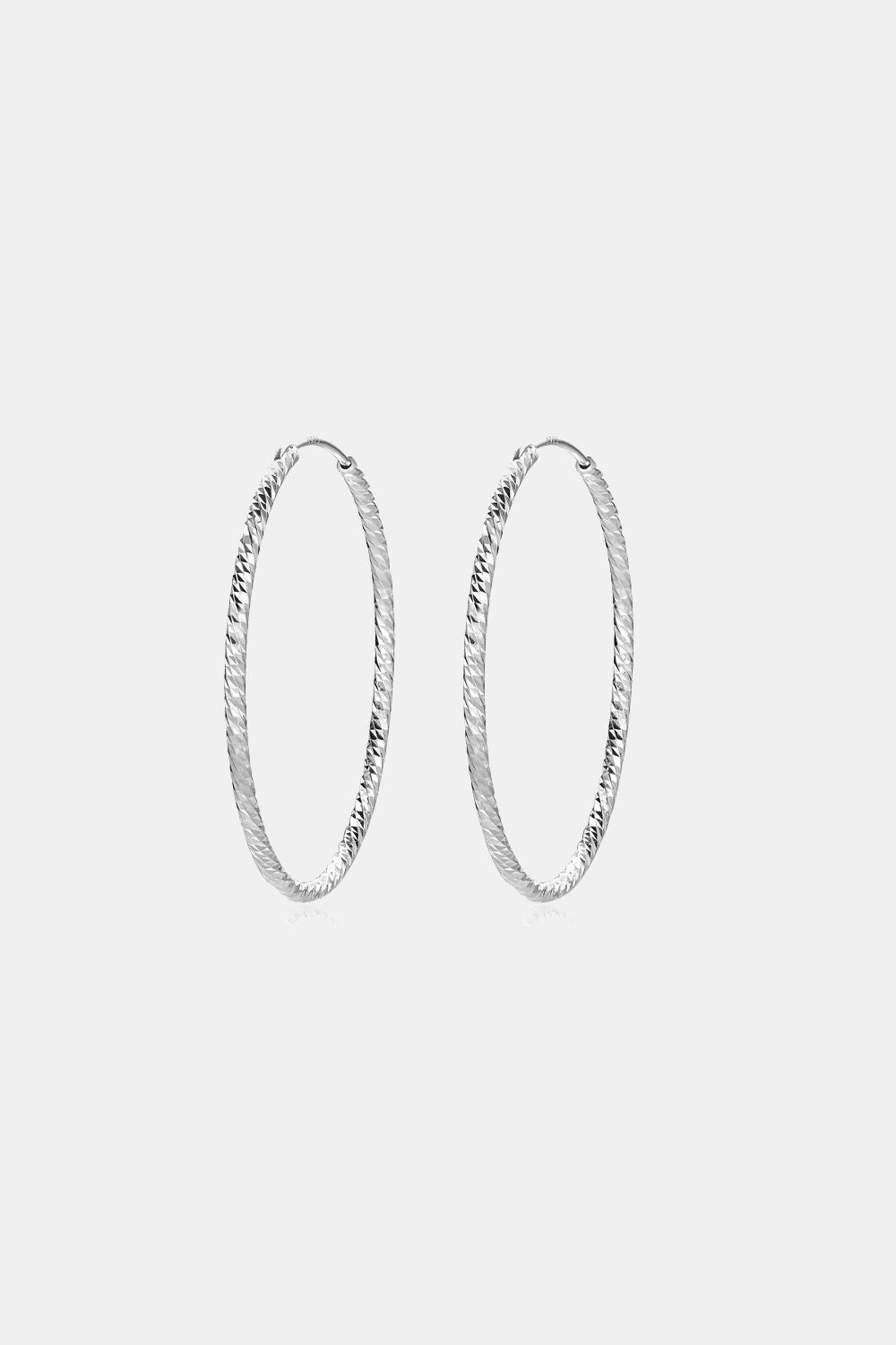 Large Silver Hoop Earrings
