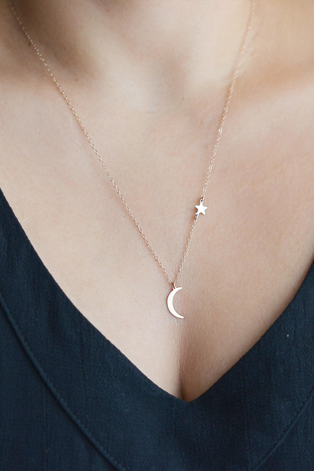 Moon Star Alloy Necklace