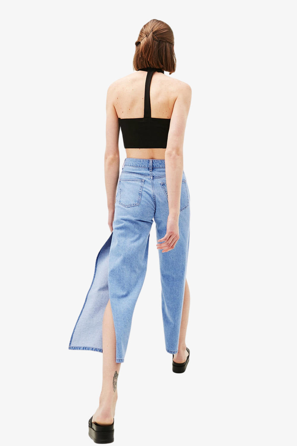 Cut-out Flares Denim Culottes