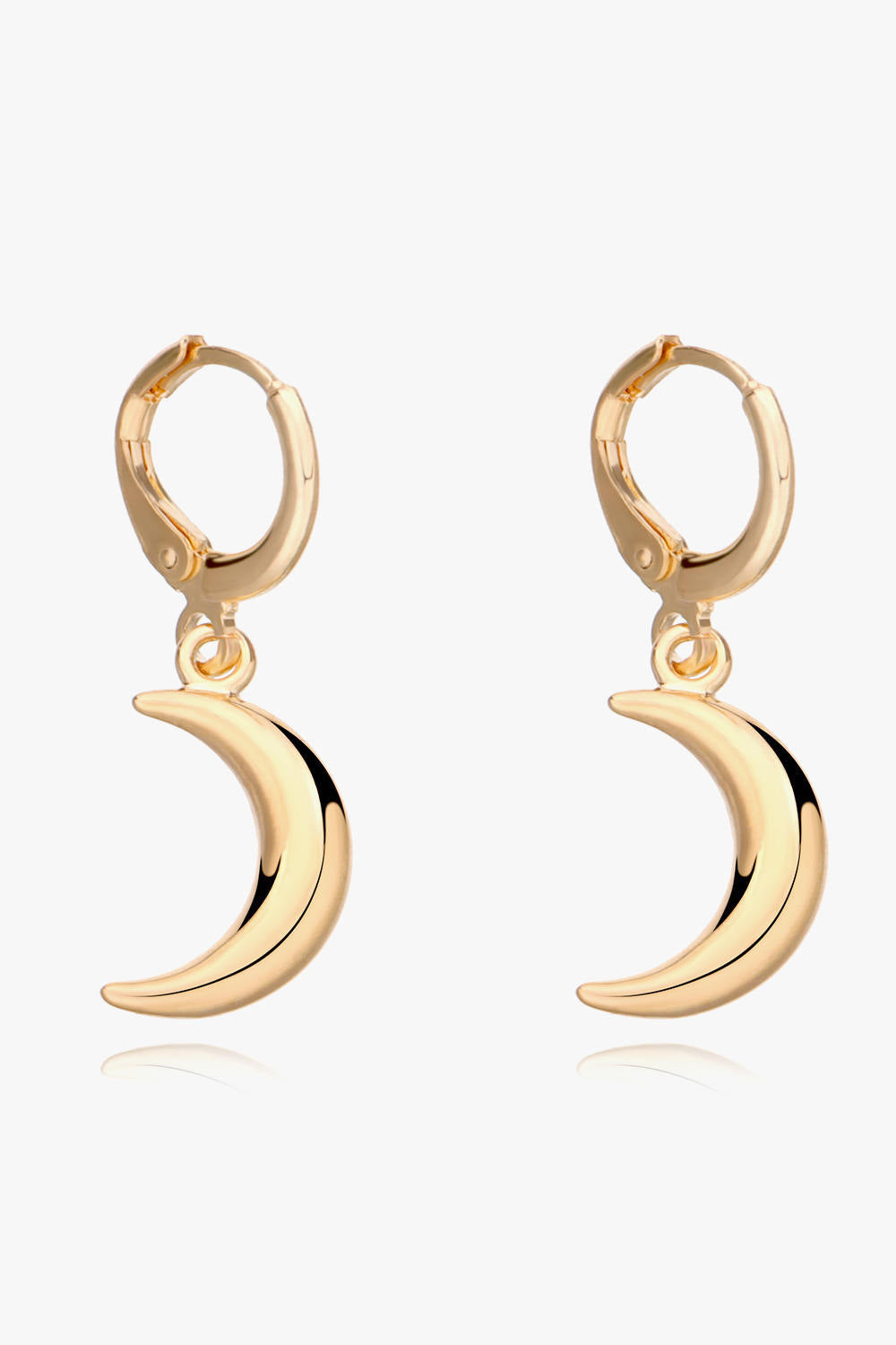 Moon Alloy Hoop Earrings