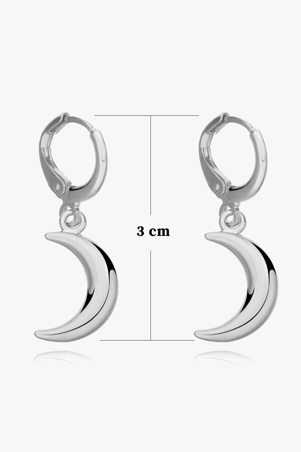 Moon Alloy Hoop Earrings