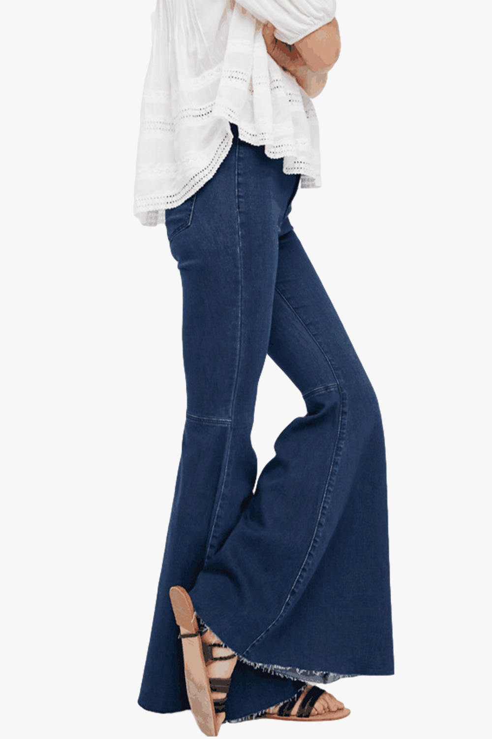 Skinny High Waist Flare Denim Jeans