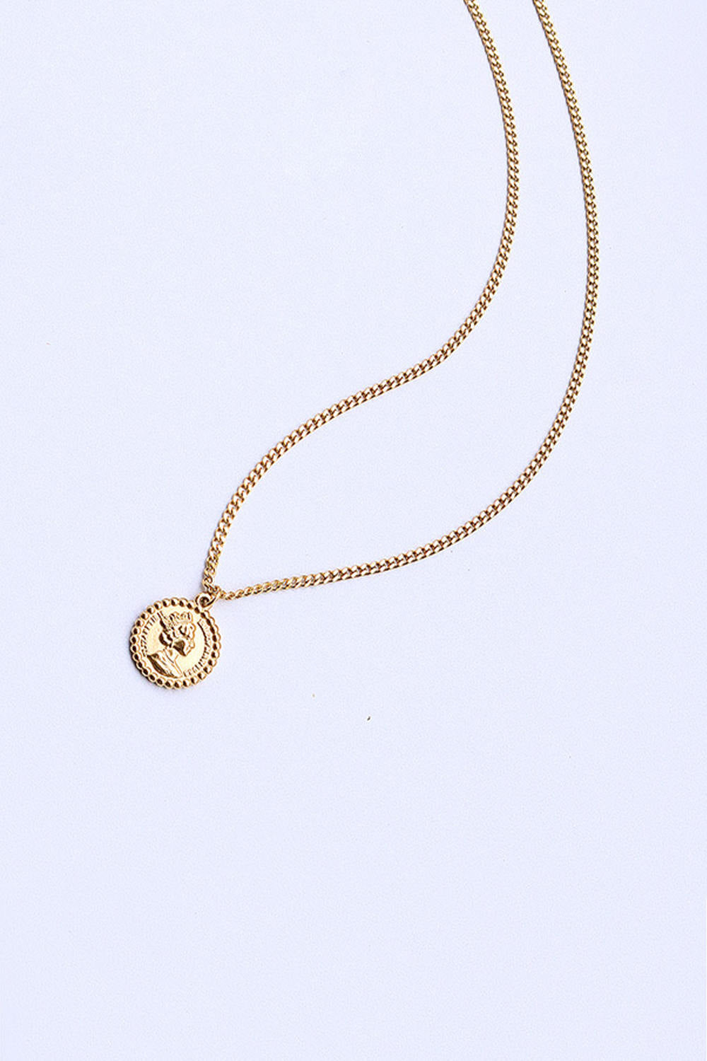 Queen Portrait Gold Layered Necklace