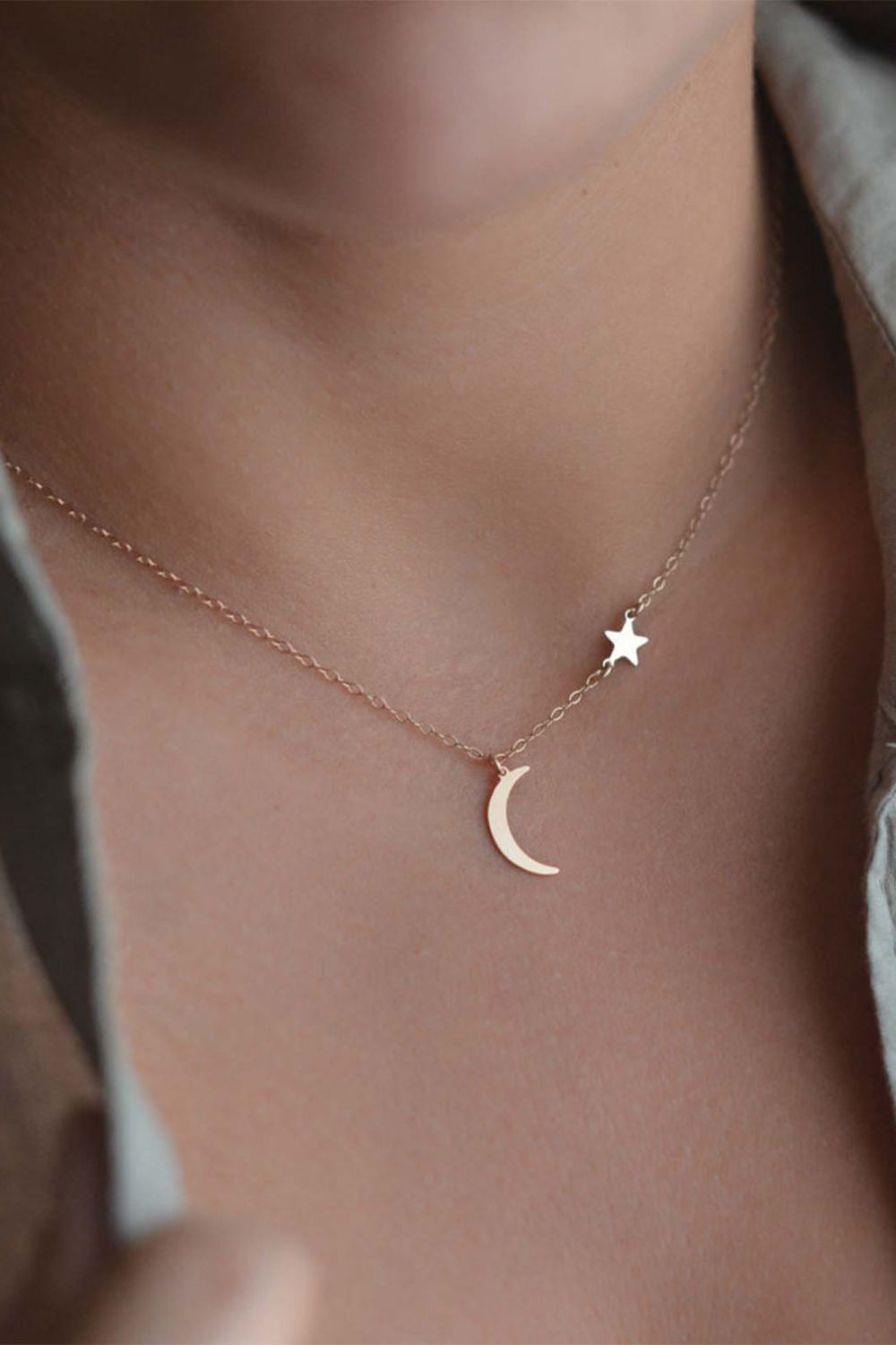 Moon Star Alloy Necklace