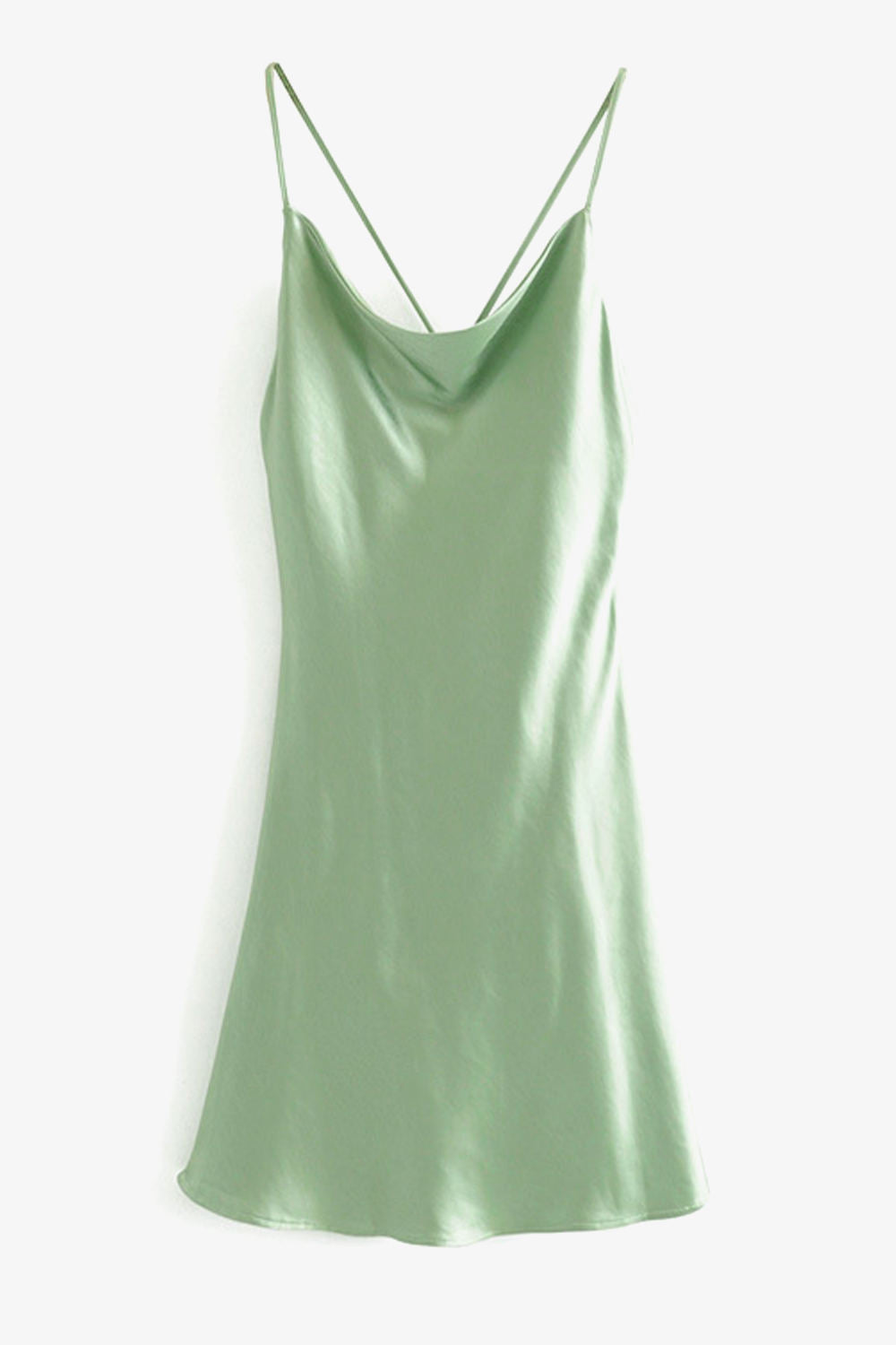 Open Back Cowl Neck Slip Dress