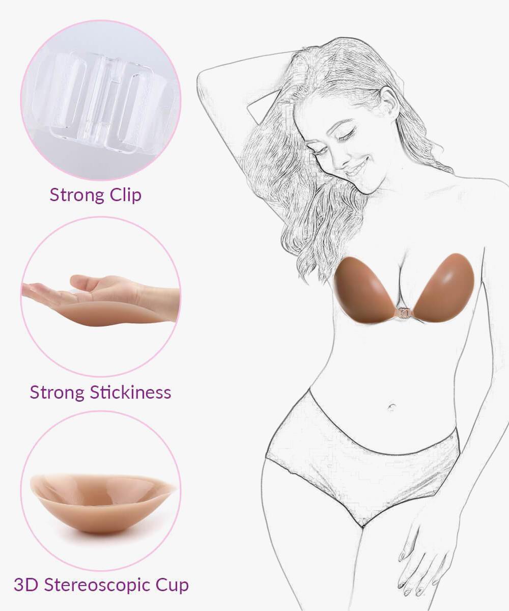 Backless Strapless Stick-on Silicone Bras